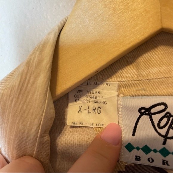 Roper Vintage Men's Western Aztec Button Down Shirt Size XL - Picture 4 of 9